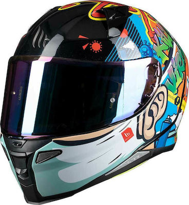 MT Revenge 2 KN95 Full Face Helmet DOT / ECE 22.05 1450gr Gloss Pearl Black