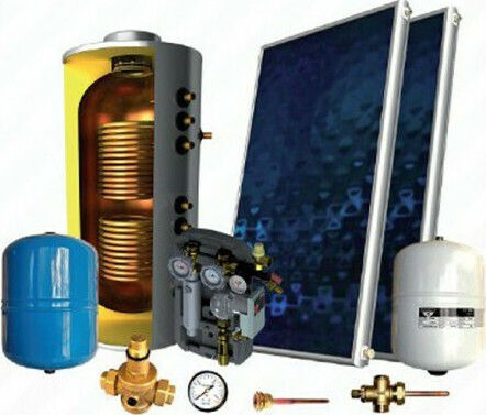 Sonne Atlas Τ 206-214-XL Sistem de încălzire a apei cu circulație forțată 300lt/5.7m² Sticlă cu două Schimbătoare Energie Triplă