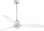 Faro Barcelona Just Fan Led Smart 33394WP-9 Ceiling Fan 128cm with Light Chrome