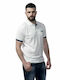 Double Men's Short Sleeve Blouse Polo White