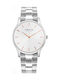 Obaku Γυναικείο Ρολόι 40mm Μπαταρίας με Ασημί Μεταλλικό Μπρασελέ