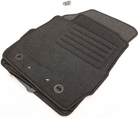 Petex Satz Vorder- und Hintermatten 4Stück aus Teppichboden für Ford Fiesta 2008-2011 Schwarz