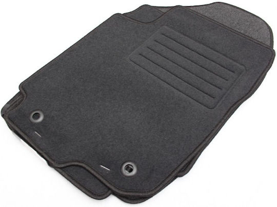 Petex Satz Vorder- und Hintermatten 4Stück aus Teppichboden für Toyota RAV 4 2012 Schwarz