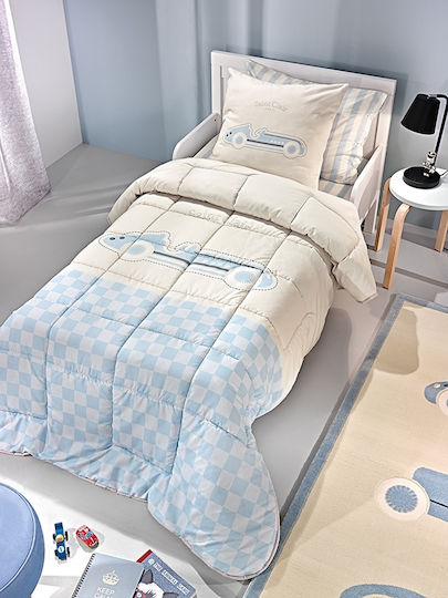 Saint Clair Kinderdecken Einzeln Race Suede Hellblau 160x220cm