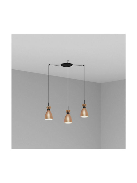 Faro Barcelona Pendant Light Three-Light for Socket E27 Bronze