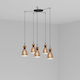 Faro Barcelona Pendant Chandelier for 5 Bulbs E27 Bronze