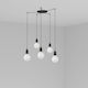 Faro Barcelona Pendant Chandelier for 5 Bulbs E27 Black