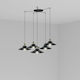 Faro Barcelona Pendant Chandelier for 5 Bulbs E27 Black