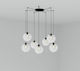 Faro Barcelona Pendant Chandelier for 7 Bulbs E27 Black