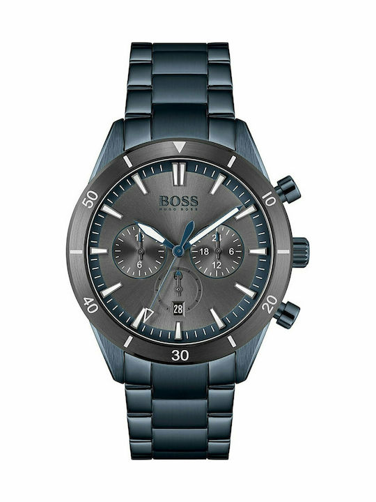 Boss Santiago Ανδρικό Ρολόι 44mm Χρονογράφος Μπ...