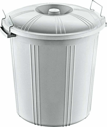 Viosarp Coș de Gunoi Plastic Gri 70lt 1buc