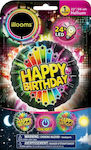 Balloon Foil Jumbo Birthday-Celebration Round Multicolour with LEDs 56cm