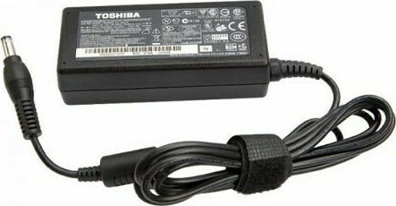 Toshiba Φορτιστής Laptop 65W 19V 3.42A για Toshiba με Αποσπώμενο Καλώδιο Τροφοδοσίας