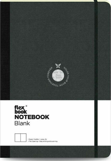 The Writing Fields FlexBook Σημειωματάριο B5 Bullet 96 Φύλλων με Λευκές Σελίδες με Λάστιχο Μαύρο