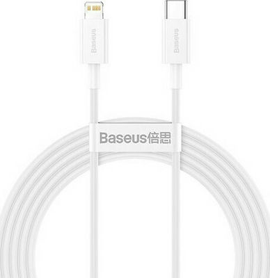 Baseus Superior USB-C to Lightning Cable 20W Λευκό 2m (CATLYS-C02)