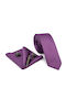 Legend Accessories Set de Cravată pentru Bărbați Sintetic Monocromie în Culorea Violet
