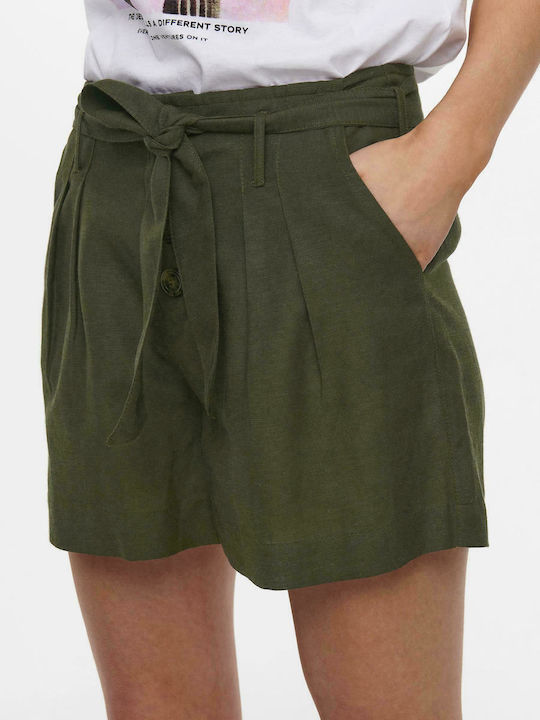 Only Women's High-waisted Shorts Khaki