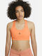 Dri-Fit Women's Athletic Sports Bra Orange with Removable Padding