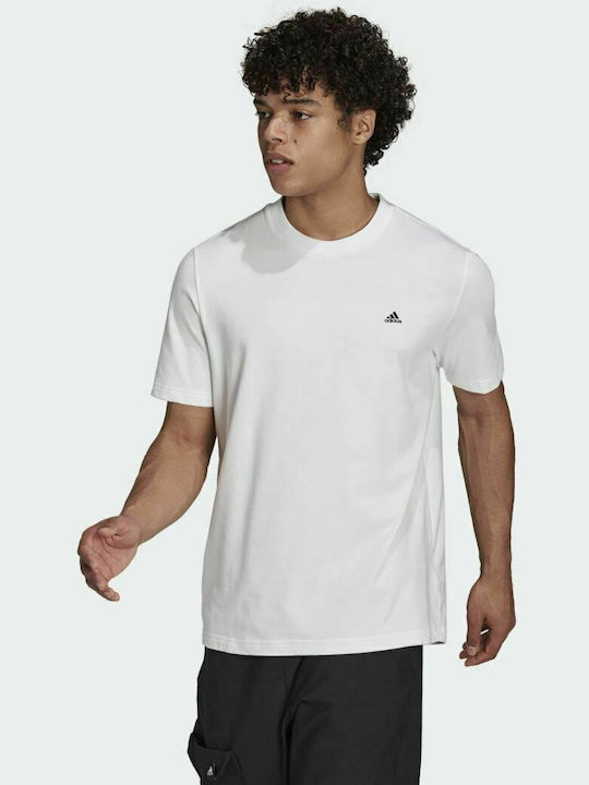 Adidas Sportswear Comfy and Chill Αθλητικό Ανδρικό T-shirt Λευκό με Λογότυπο
