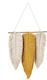 Espiel Hanging Handmade Decorative Yellow Fabric 30x37cm