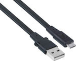 Rivacase Flach USB 2.0 auf Micro-USB-Kabel Schwarz 1.2m (6000) 1Stück