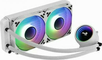 Aerocool Mirage L240 Υδρόψυξη Επεξεργαστή Διπλού Ανεμιστήρα 120mm για Socket AM4/1200/115x με ARGB Φωτισμό Λευκή