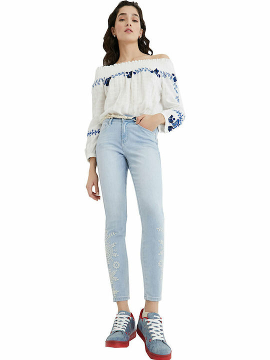 Crown Γυναικείο Jean Παντελόνι σε Skinny Εφαρμογή