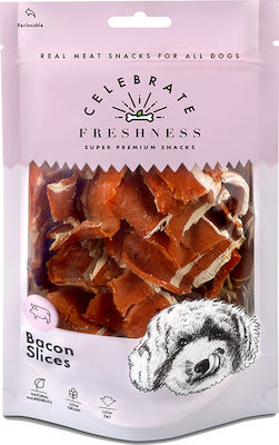 Celebrate Freshness Bacon Slices Dog Treat Diet Low Grain with Bacon 100gr 84053