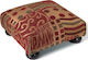 Stool Footstool Upholstered with Fabric 602 Πυκνό Red 30x30x14cm