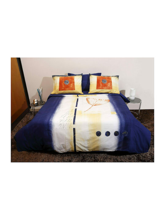 Viopros Duvet Cover Set Cotton Single with Pillowcase 160x240 31613 Blue