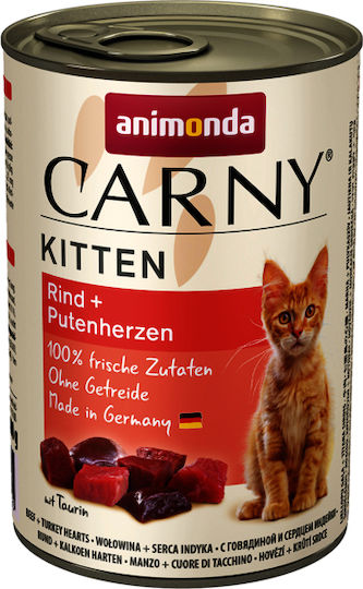 Animonda Carny Kitten Wet Food for Young Cats in Cans with Calf Gluten-Free 400gr