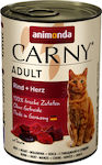 Animonda Carny Adult Wet Food for Adult Cats In Can with Beef Καρδιά 1pc 400gr