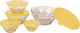 Keskor Lunchbox Glas Yellow 5Stück