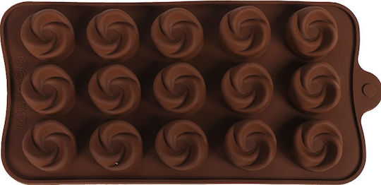 Keskor Backform Pralinen Silikon 15 Plätze 21x10.2cm 1cm