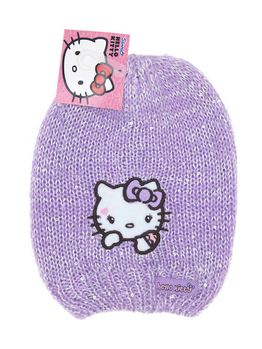 Hello Kitty Căciulă Tricotată Violet pentru Copii