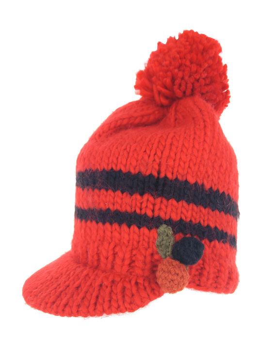 Stamion 11711 Kids Beanie Knitted Red 1693