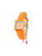 Laura Biagiotti Uhr mit Orange Lederarmband