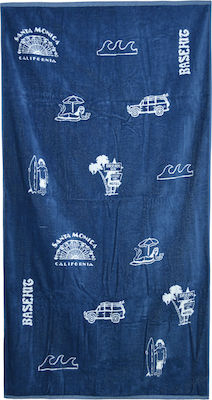 Basehit Beach Towel Cotton Blue 160x86cm.