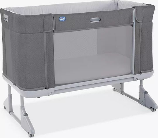 Chicco Λίκνο Next2Me Forever με Στρώμα, Πλαϊνό Άνοιγμα και Ρόδες Moon Grey