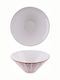 Cok Spain Aljibe Porcelain Salad Bowl Red 23x23x10cm 4pcs
