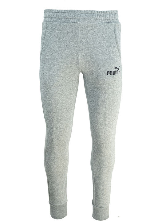 Puma Essential Men's Sweatpants with Rubber Gray