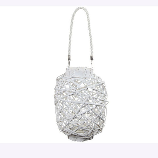 TnS Laterne Bamboo White 22x22x30cm 1Stück