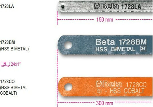 Beta 1728LA Hacksaw Blade 150mm