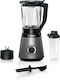 Bosch Serie 4 Блендери с Стъклена Каната 1,5 л 1200W Сребрист