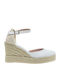 Mourtzi Women's Suede Platform Espadrilles White