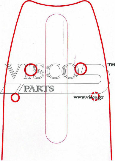Visco Parts Chainsaw Blade Chainsaw Blade 50cm for Chain with Pitch 3/8", Guide Bar Thickness .063"-1.6mm & Number of Drivers 72E with Granazi QR 20-63ER