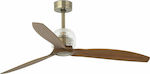 Faro Barcelona Deco Fan 33398D Ceiling Fan 128cm Old Gold/Wood