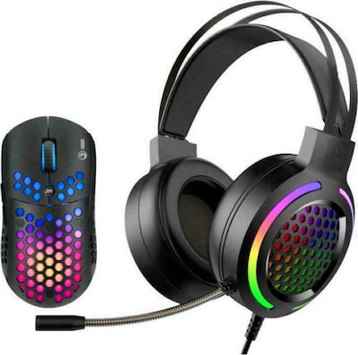 Marvo MH01BK Combo Peste ureche Casti de gaming cu conexiun 3,5mm / USB