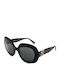 Borbonese Giove Women's Sunglasses with Black Plastic Frame and Black Gradient Lens GIOVE 00