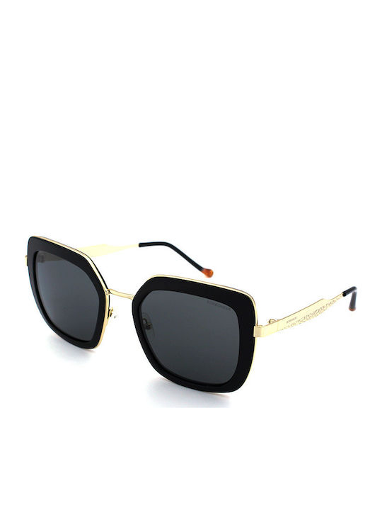 Borbonese Marianne Women's Sunglasses with Black Frame and Black Lens MARIANNE 00
